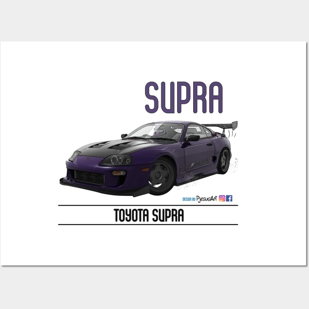 Supra Time Attack Purple Carbon Wall Art by PjesusArt